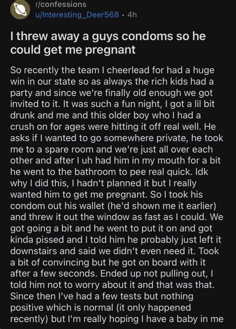 takes the condom off|So I took off the condom. : r/confessions .